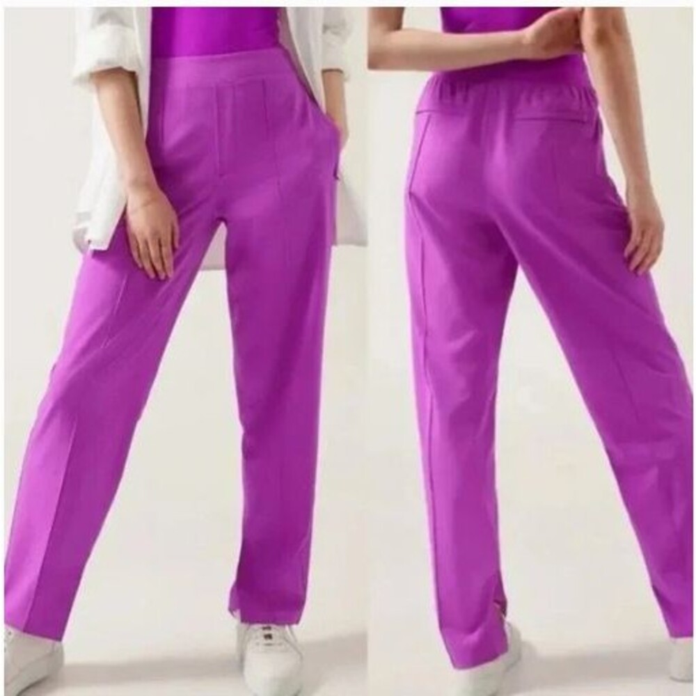 NWT ATHLETA Brooklyn Height Vienna Slim Pant Sz 20 Jazzy Purple #882642-01-2020